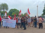 Didepan Kantor Kemendagri, Massa Minta Pj. Bupati Lahat Dicopot