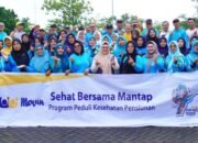 Jaga Kebugaran Tubuh, Pj. Ketua TP PKK Muba Senam Sehat Bersama Puluhan Lansia