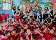 Pemberian Vitamin A Kepada Anak TK Hasan Al-Mustofa Desa Lumpatan II