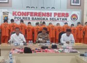 Polres Bangka Selatan Amankan 13 Tersangka dalam Operasi Antik Menumbing 2024