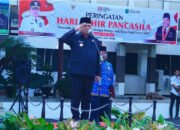 Pj Bupati Sandi Fahlepi Pimpin langsung Upacara Hari Lahir Pancasila dan Peringatan Hari Lingkungan Hidup Sedunia