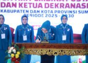 Feby Deru Lantik  16 Ketua TP PKK, Ketua Tim Pembina Posyandu, dan Ketua Dekranasda Kabupaten/Kota se-Sumsel Periode 2025-2030 Secara Serentak