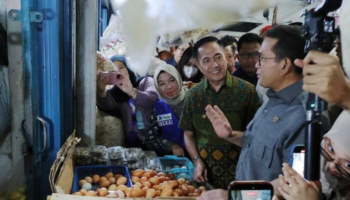 Ratu Dewa dan Mendag Tinjau Harga Sembako di Palembang