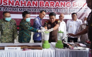 Kejari OKI Musnahkan Barang Bukti Perkara, Catat PNBP Senilai Rp1,23 Miliar