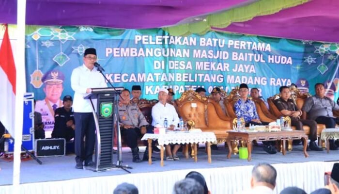 Pembangunan Masjid Baitul Huda di OKU Timur Dimulai, Wagub Cik Ujang Dorong Penguatan Keimanan dan Kebersamaan