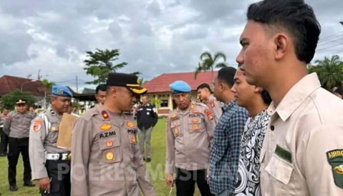 Tegakan Disiplin Anggota, Wakapolres Mura Lakukan Technical Inspection
