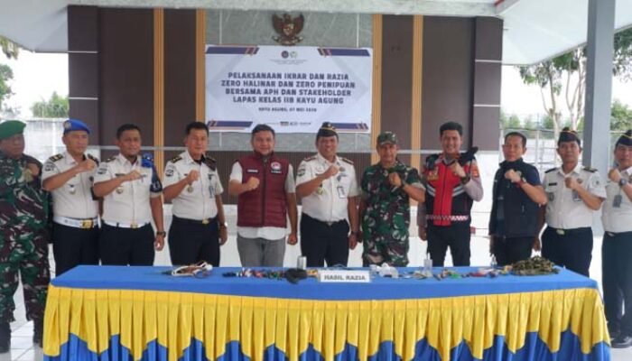 Lapas Kayuagung serta Aparat Gabungan Sisir Blok Hunian, Perang Total Lawan HP Ilegal dan Narkoba