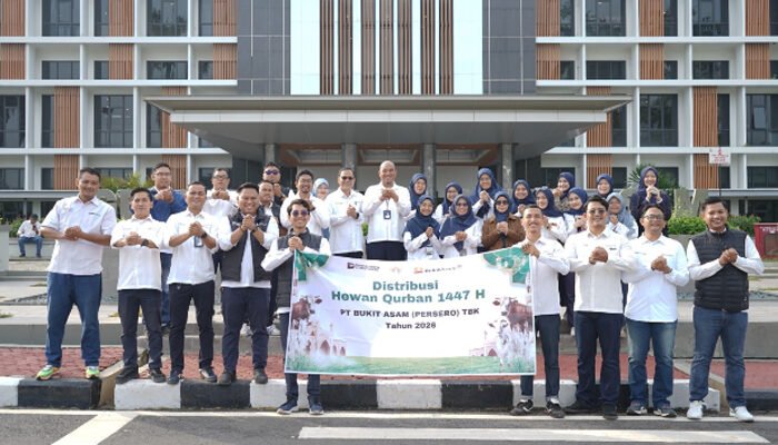 Tebar Kebahagiaan Idul Adha, PTBA Salurkan 300 Hewan Kurban di Berbagai Wilayah Operasional