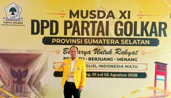 Andie Dinialadie Pimpin Golkar Sumsel, Peby Anggi Pratama: Momentum Perkuat Soliditas Kader