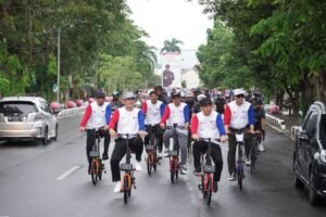 Gowes Sepeda PGK MUSKOMWIL II APEKSI Sumbagsel Promosikan UMKM Babel