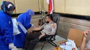 Polres Bangka Barat Gelar Donor Darah dalam Rangka Peringatan HUT Bhayangkara ke-76