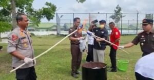 Kapolres Bangka Barat Hadiri Pemusnahan Narkotika di Kejari Bangka Barat