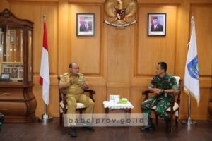 Silaturahmi dengan Danrem 045/Garuda Jaya, Gubernur Erzaldi Usulkan Hal Ini
