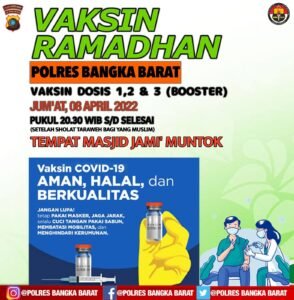 Polres Bangka Barat Buka Gerai Vaksin Ramadhan Malam Hari