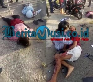 Dua Sepeda Motor Adu Kambing