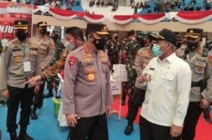 Kunker ke Kabupaten OKI, Kapolri Tinjau Vaksinasi Massal