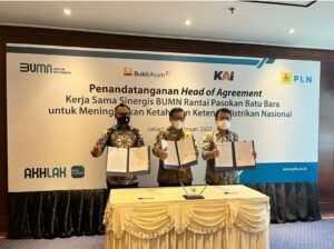 Amankan Pasokan Batu Bara, PLN Tandatangani HoA&nbsp; dengan PTBA dan KAI