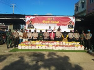 Bakti Sosial, Polsek Talang Kelapa Berbagi Disaat Pandemi Covid-19