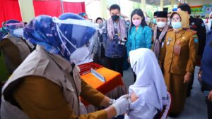 Panca Wijaya Akbar Canangkan Vaksinasi Keluarga di Ogan Ilir