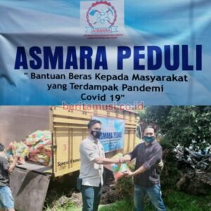 Asmara Salurkan Bantuan Lima Ton Beras untuk Warga Terdampak COVID-19