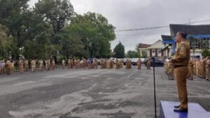Bolos di Hari Pertama Kerja, ASN Pemkab Lahat Dihukum