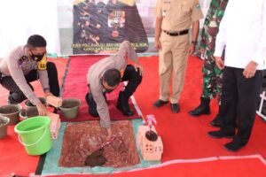 Kapolda Sumsel Letakan Batu Pertama Pembangunan Polsubsektor Muara Belida