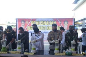 Forkopimda Muba Musnahkan 1,4 Kilogram Sabu