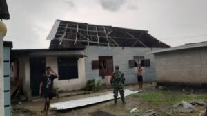 Belasan Rumah Warga Kuto Panji Belinyu Rusak Dihantam Puting Beliung