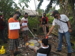 Rekonstruksi Pembunuhan yang Tewaskan Warga Tanjung Ketapang Peragakan 16 Adegan