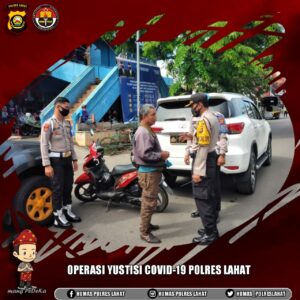 Gelar Operasi Yustisi Covid 19, Kapolres Lahat: Selain Helm Pengendara Wajib Pakai Masker