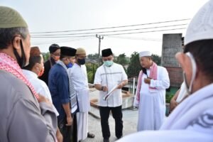 Gubernur Babel Tinjau Pembagunan Masjid Al-Hafiz Kace Timur