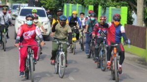 Peringati HUT TNI, Kodim 0402/OKI Gelar Olahraga Bersama