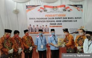 Ribuan Simpatisan Antar DH-DS Daftar Pilkada ke KPU Pali