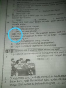 Viral, Soal LKS di Bangka Diduga Lecehkan Nabi Muhammad SAW