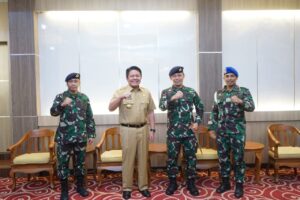 Sebelum Pindah Tugas, Danlanal Palembang Pamit ke Gubernur Sumatera Selatan