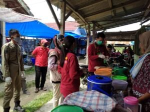 Satgas Covid 19 Muba Sidak Pasar Kalangan Desa Sidomukti Plakat