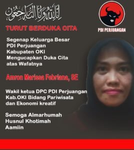 Wakil Ketua DPC PDIP OKI Berpulang