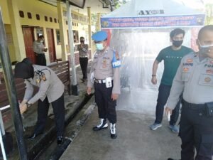 Cegah Wabah Covid 19, Seluruh Personil Polres Dipriksa Suhu Tubuh