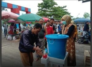 Pemkab Muba Fasilitasi dan Sediakan Tempat Cuci Tangan di Pasar Tradisional