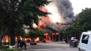 Bangunan Satreskrim Ogan Ilir Terbakar