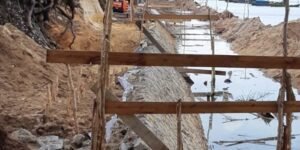 Wow, Proyek Talud Pengaman Sebagin Milik SNVT PJSA Sumatera VIII Dikabarkan Roboh