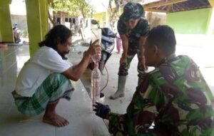 Berkolaborasi Dengan Warga, Satgas TMMD Ciptakan "Air Mancur" Mini