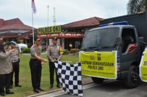 Polres OKI Kirimkan Bantuan Untuk Korban Tsunami Lampung dan Banten