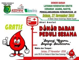 Peringati Maulid Nabi, Desa Sukamaju Gelar Donor Darah dan Tausyah