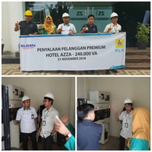 PLN Area Palembang Lakukan Penyalaan di Hotel Azza dan Bank BCA