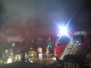 Bengkel Motor di Sukarame Hangus Terbakar