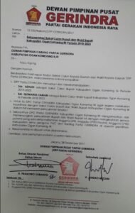 Gerindra Resmi Usung Pasangan AQOR Dipilkada OKI 2018