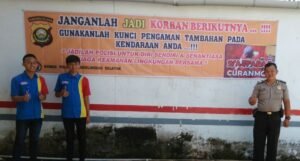Polres Lubuk Linggau Sebar Spanduk Himbauan Pencegahan Aksi Curanmor