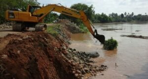 Pembangunan Bronjong Ambrul Tergerus Sungai Ogan