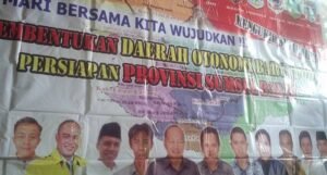 Presidium Sumsel Barat Tebar Spanduk, Baliho Dan Bendera Pemekaran